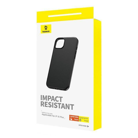 Case APPLE IPHONE 15 PLUS Baseus Fauxther Series black