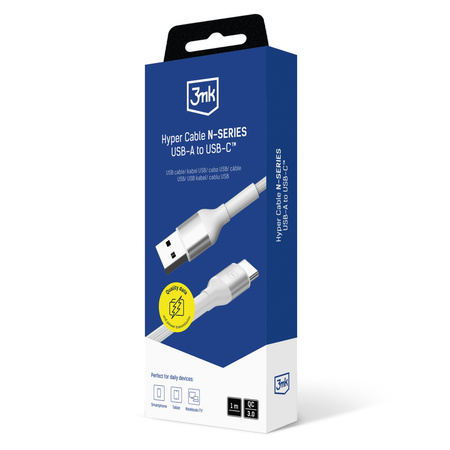 Accessories - 3mk Hyper Cable N-SERIES A to C 1m 9V/2A 18W White