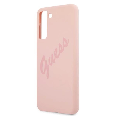 Guess GUHCS21MLSVSPI S21+ G996 różowy/pink hardcase Script Vintage