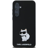 Oryginalne Etui KARL LAGERFELD hardcase Silicone Choupette Metal Pin KLHCSA35SMHCNPK do Samsung Galaxy A35 czarny