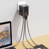 Dudao A65Pro 65W EU / US / JP / AUS / UK travel adapter 2x USB-C 2x USB-A - black