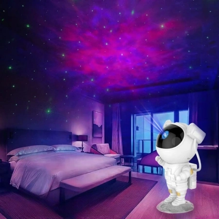 Projector stars and galaxy  - Astronaut White