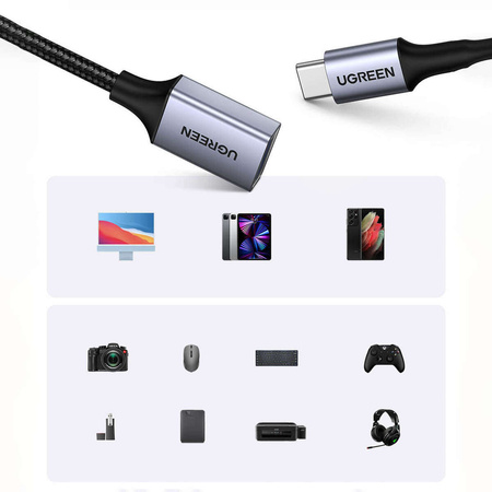 Ugreen OTG Adapterkabel USB-C (männlich) - USB-A (weiblich) 5Gb/s 0,15m schwarz (US378)
