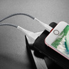 Borofone - kabel USB-A do Lightning z pozłacanym rdzeniem i nylonowym oplotem, 1m biały