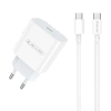 JELLICO Netz-Ladegerät AK180 PD 20W 1xUSB-C + Kabel USB-C - USB-C weiss