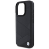 Original Case IPHONE 16 PRO BMW Hardcase Signature Leather Crossing Lines Pattern (BMHCP16L23RCGPK) black