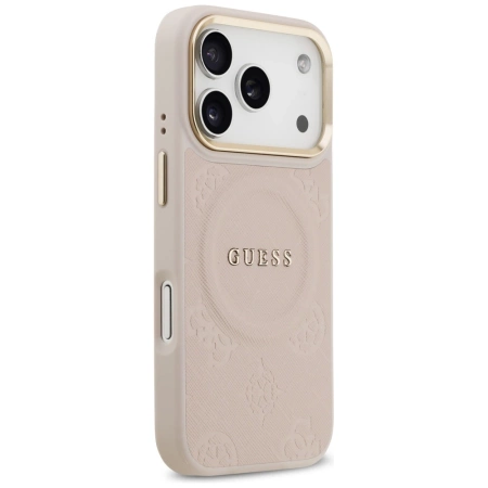 Guess Peony Hot Stamp MagSafe Case für iPhone 17 Pro - Pink