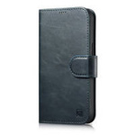 iCarer Oil Wax Wallet Case 2in1 Case iPhone 14 Pro Max Leather Flip Cover Anti-RFID Blue (WMI14220724-BU)