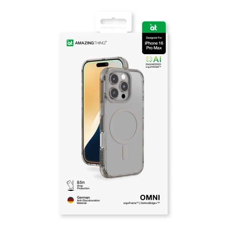 AmazingThing Omni Mag Case für iPhone 16 Pro Max - Grau