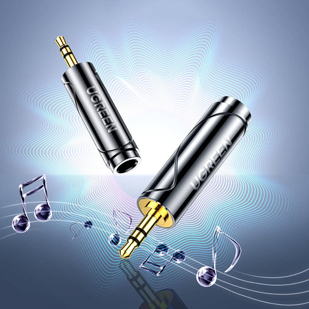 Ugreen audio-Adapter von 3,5 mm (Stecker) auf 6,35 mm Miniklinke (Buchse) grau (AV168)