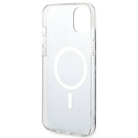 Guess Bundle Pack MagSafe IML Marble - Zestaw etui + ładowarka MagSafe iPhone 14 (czarny/złoty)