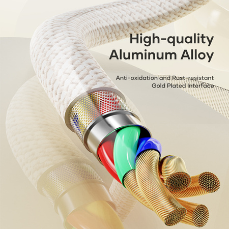 Rock Kabel Z20 - Typ C na Typ C - PD 60W 3A 1 metr biały