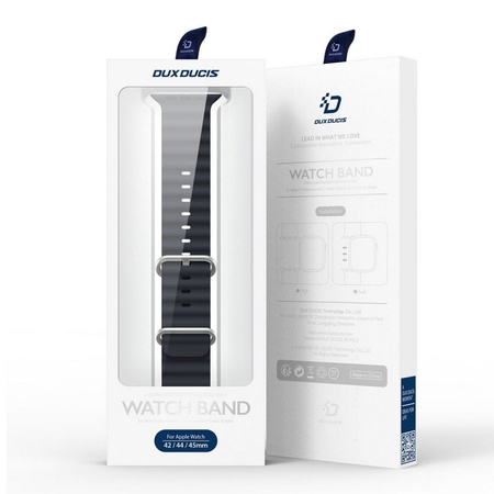 Dux Ducis Strap pasek Watch 8 / 7 / 6 / 5 / 4 / 3 / 2 / SE (45 / 44 / 42mm) silikonowa opaska bransoletka szary (OceanWave Version)