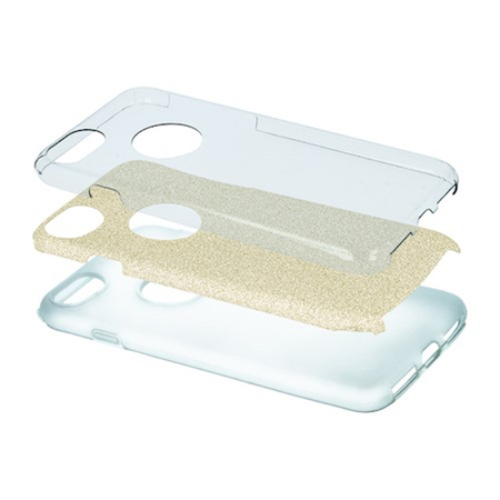 Nakładka Glitter 3w1 do iPhone 17 Pro złota