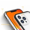 Clear 3in1 case for iPhone 14 Plus silicone cover with frame black