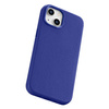 iCarer Litchi Premium Leather Case skórzane etui iPhone 14 magnetyczne z MagSafe ciemnoniebieski (WMI14220709-DB)