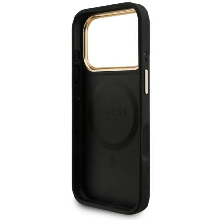 Guess 4G Hülle mit Magsafe Wallet für iPhone 17 Pro - Schwarz