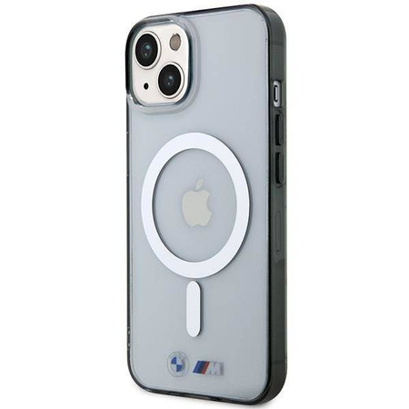 BMW BMHMP14SHCRS iPhone 14 6.1&quot; case transparent hardcase Silver Ring MagSafe