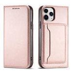 Magnet Card Case for iPhone 12 Pro Pouch Card Wallet Card Holder Pink