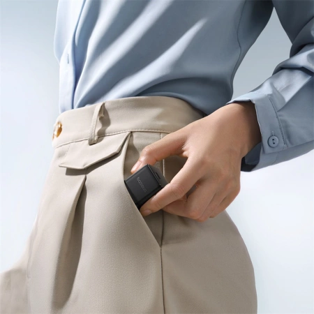 Baseus Palm 1C 20W Wandladegerät (mit Baseus Mini White USB-C 60W (20V/3A) 1m Kabel) - Schwarz