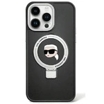 Etui Karl Lagerfeld Ring Stand Karl Head MagSafe na iPhone 15 Plus / 14 Plus - czarne