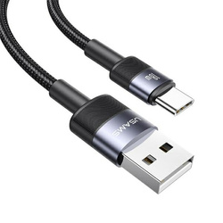 USAMS SET Kabel USB na USB-C 3A 1.2mFast Charging stalowy/tarnish 30 szt. SJ718ZJ01 (US-SJ718)