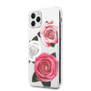 Original Case IPHONE 11 PRO Guess Hardcase Flower Desire Pink & White Rose transparent