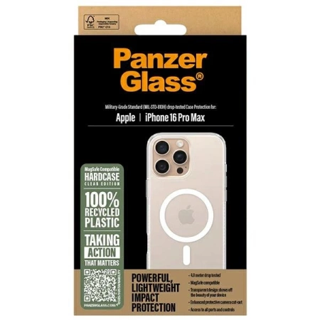 Etui PanzerGlass HardCase z MagSafe na iPhone 16 Pro Max - białe