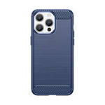 Flexible Carbon-Musterhülle für iPhone 15 Pro Carbon Case – Blau