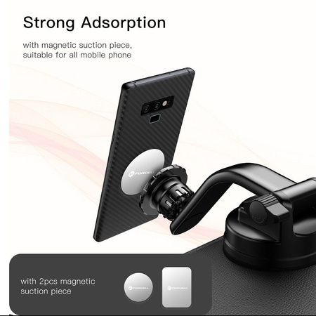 FORCELL F-Grip MagLuxe uchwyt samochodowy do szyby/deski/kratki magnetyczny czarny