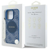 Original Case IPHONE 16 PRO Guess 4G Circle Classic Logo MagSafe blue