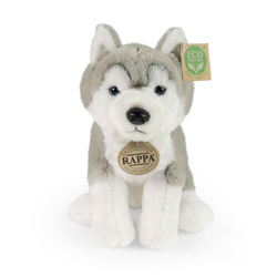 Rappa - Pluszowa realistyczna maskotka Pies Husky siedzący 23 cm Eco-Friendly Soft Collection