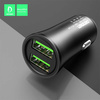 ŁADOWARKA SAMOCHODOWA 12W CZARNA DENMEN 2.4A 2400mA DUAL FAST CHARGING DZ07 ALUMINIOWA