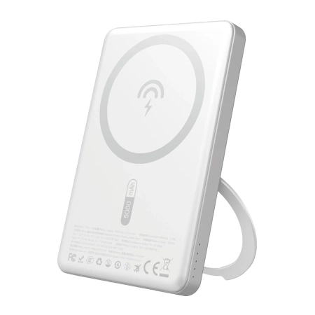 Dudao K28S 20W PD 5000mAh Powerbank with MagSafe and Stand - Silver