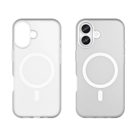 Etui Magnetic Abrasive na iPhone 17 kompatybilne z MagSafe - matowe białe