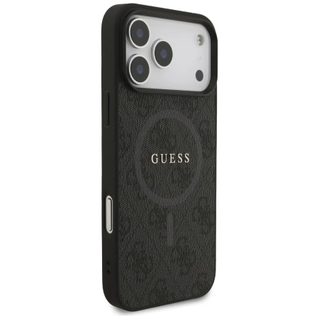 Guess 4G Ring Classic Logo MagSafe case for iPhone 17 Pro Max - black