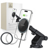 Magnetic Car Holder MagSafe with 15W Induction Charging for Windshield / Dashboard Telescopic Arm Tech-Protect A2 black
