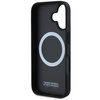 Oryginalne Etui IPHONE 16 BMW Hardcase M Perforated Tricolor Line MagSafe (BMHMP16S23PUPDK) czarne