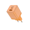 JELLICO ładowarka sieciowa EU55 GaN PD 33W 1xUSB-C + 1xUSB QC3.0 Pomarańczowy