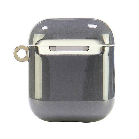 Original Handyhülle APPLE AIRPODS 1 / 2 Audi IML Geometric Pattern Cover (AU-IMLAP-A6/D3-GY) grau