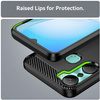 Carbon Case case for Infinix Hot 12 Pro flexible silicone carbon cover black