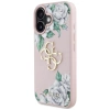 Etui Guess Grained Roses Big 4G logo na iPhone 16 - różowe