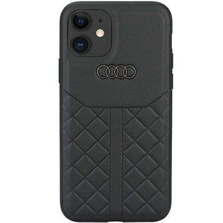 Audi Genuine Leather iPhone 12/12 Pro 6.1&quot; black/black hardcase AU-TPUPCIP12P-Q8/D1-BK