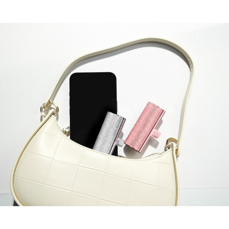 VEGER powerbank 5000 mAh z wbudowanym złączem Typ C PD QC3.0 2,4A 12W PlugOn (W0573) rózowy