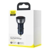 Baseus ładowarka samochodowa USB / USB Typ C 65 W 5 A SCP Quick Charge 4.0+ Power Delivery 3.0 ekran LCD przezroczysty (CCKX-C0A)