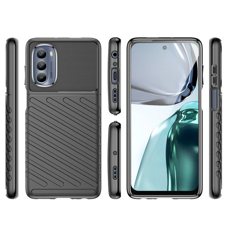 Thunder Case für Motorola Moto G62 5G Silikonschutzhülle schwarz