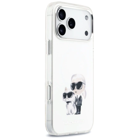 Karl Lagerfeld IML Aquarelle Karl & Choupette & Logo MagSafe Case für iPhone 17 Pro Max - Weiß