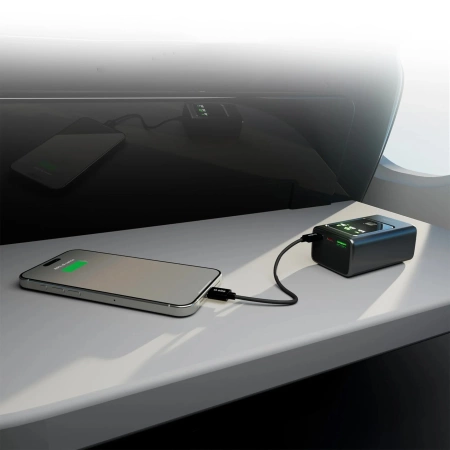 Powerbank SBS 10000mAh PD 35W z wyświetlaczem LCD - szary