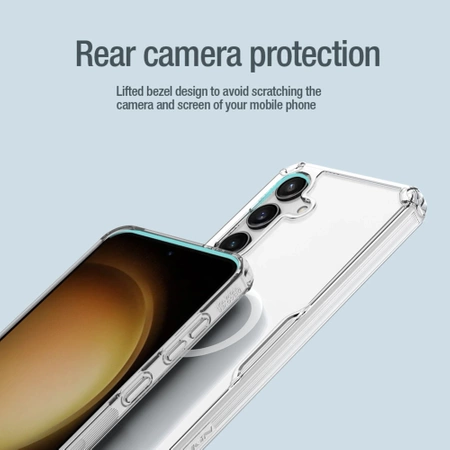 Etui Nillkin Nature Pro pancerne z magnetycznym ringiem do Samsung Galaxy S24 - białe