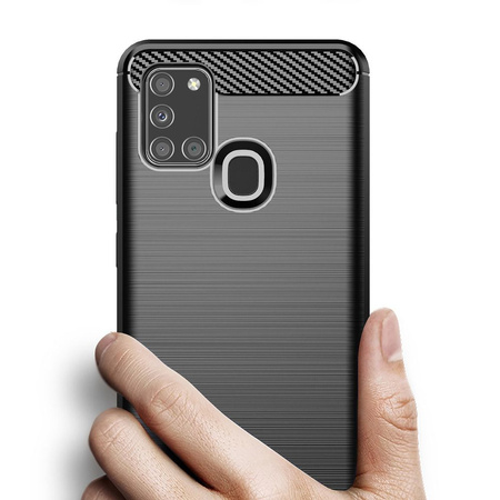 Futerał CARBON do SAMSUNG Galaxy A21S czarny